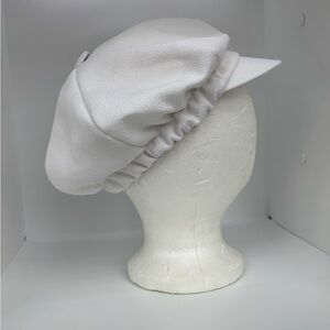 Vintage 80s Newsboy Cap – White